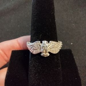 Stamped Sterling OTTO Southwest Eagle Ring  Size 8